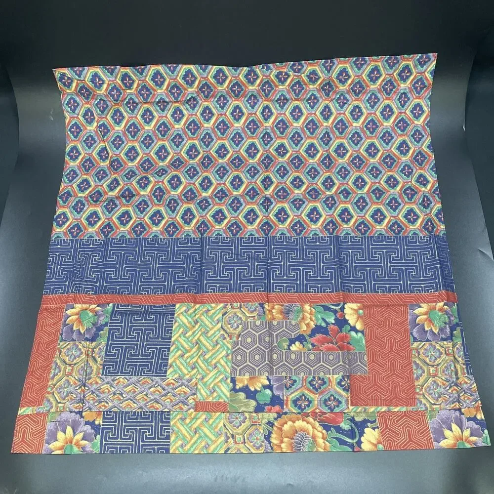 2 Vtg Sheridan Australia Cotton European Sham 26x26 Patchwork Boho Floral NOS